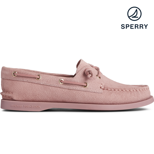 Sperry Women's Authentic Original Vida Serpent Leather Blush Boat Shoes (STS85354)