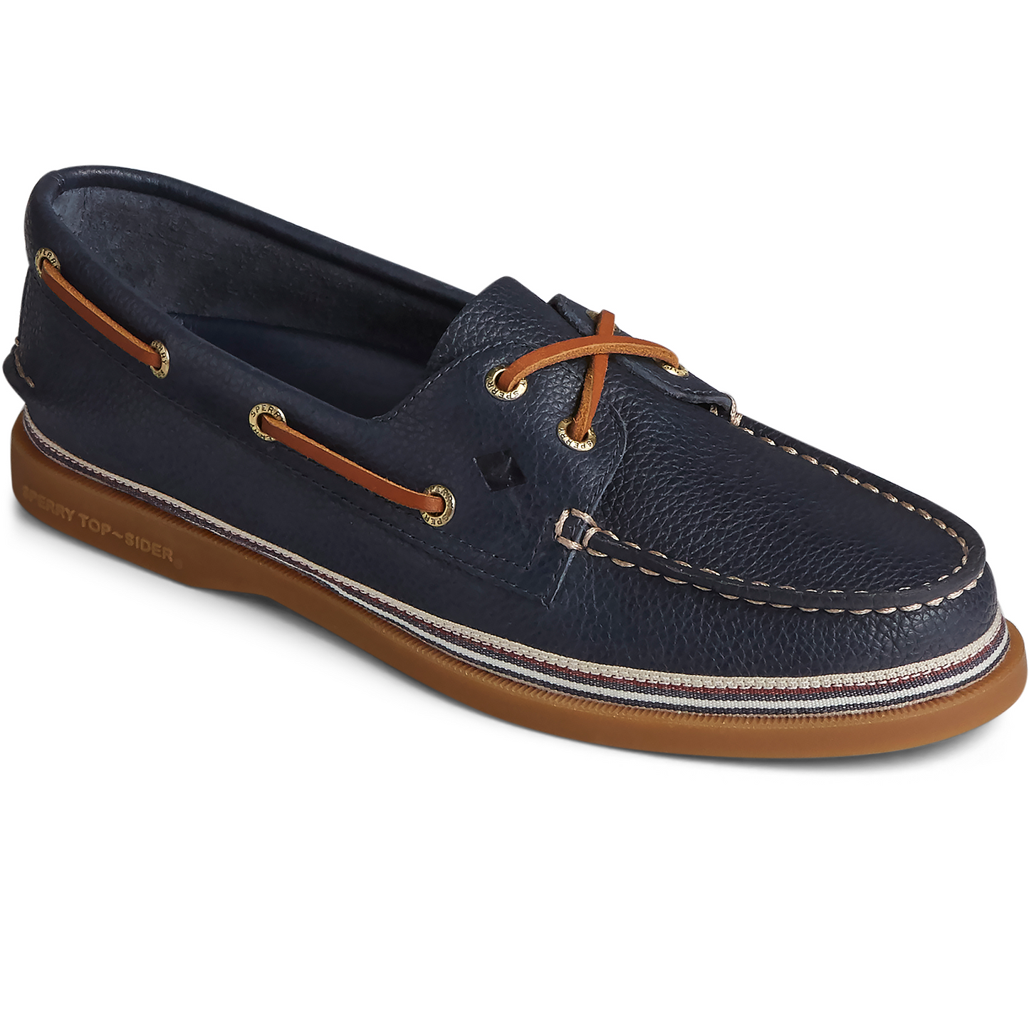 Sperry Women's Authentic Original 2-Eye Tumbled Leather Boat Shoe STS85421 (Navy)