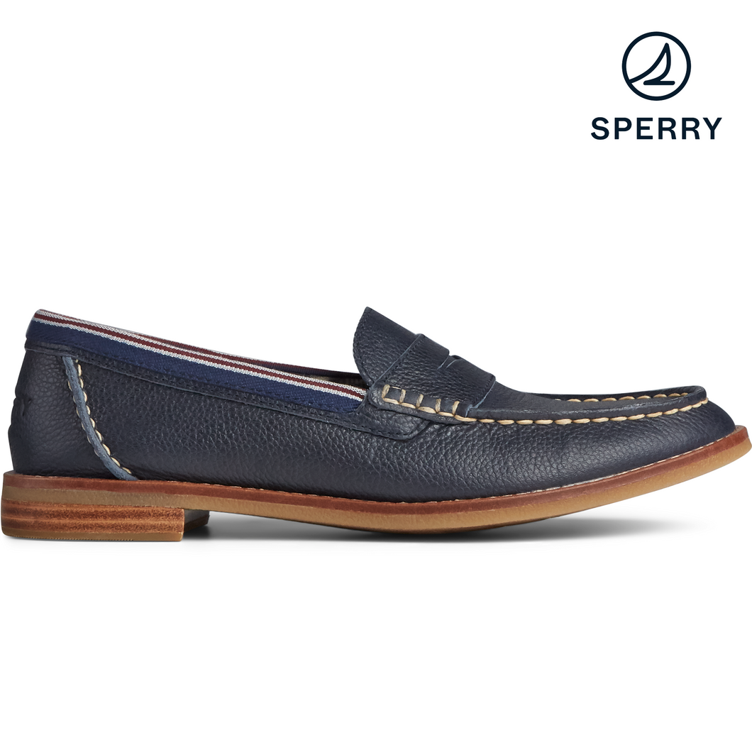 Sperry Women s Seaport Penny Tumbled Leather Loafer Navy