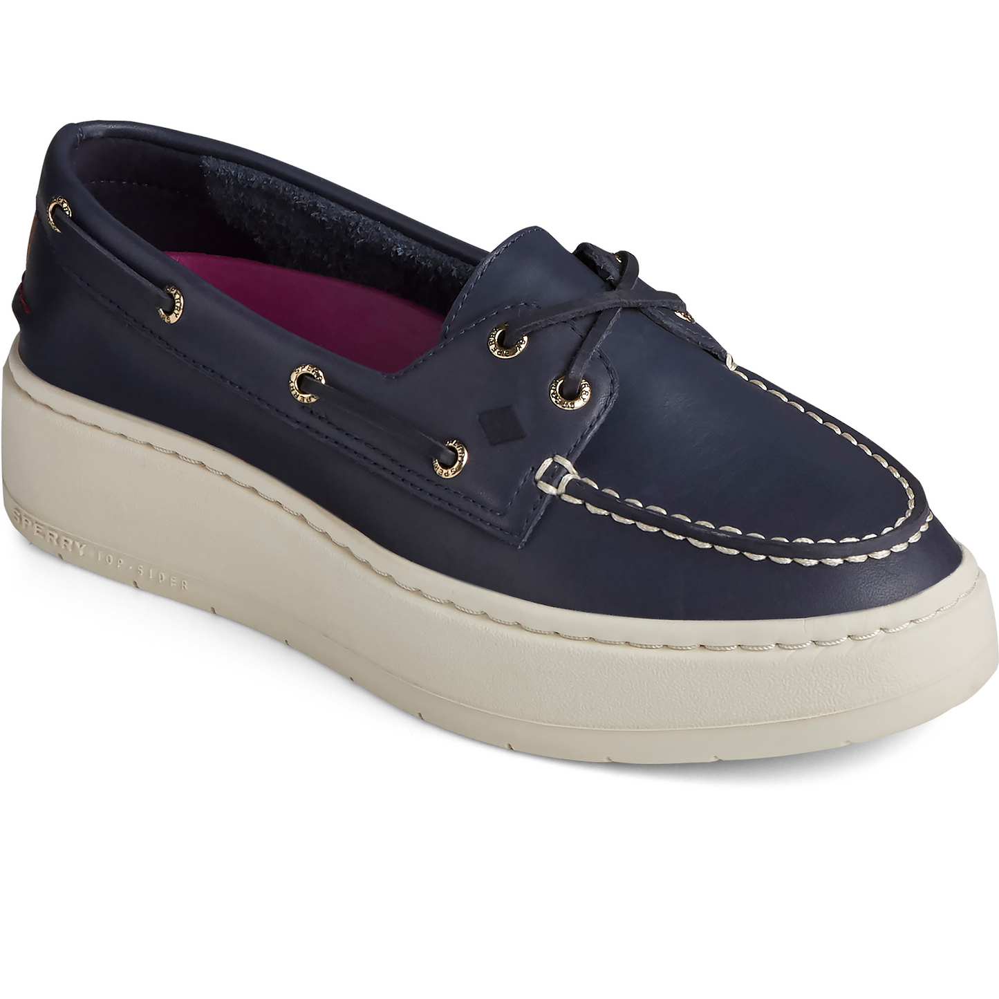 Sperry Women's Authentic Original Platform Boat Shoe - Navy (STS85621)