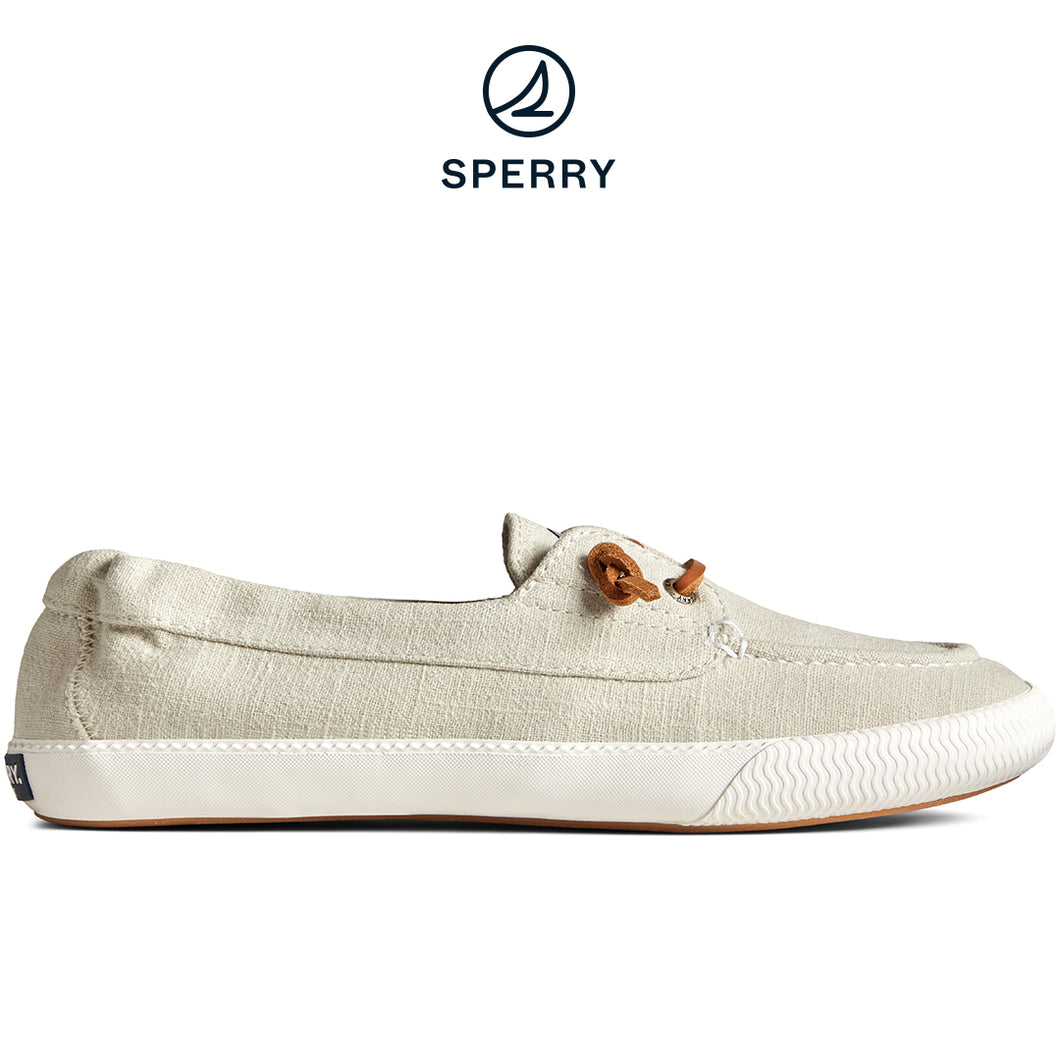 SPERRY Women's Lounge Away 2 Boat Sneaker - Natural (STS86006)