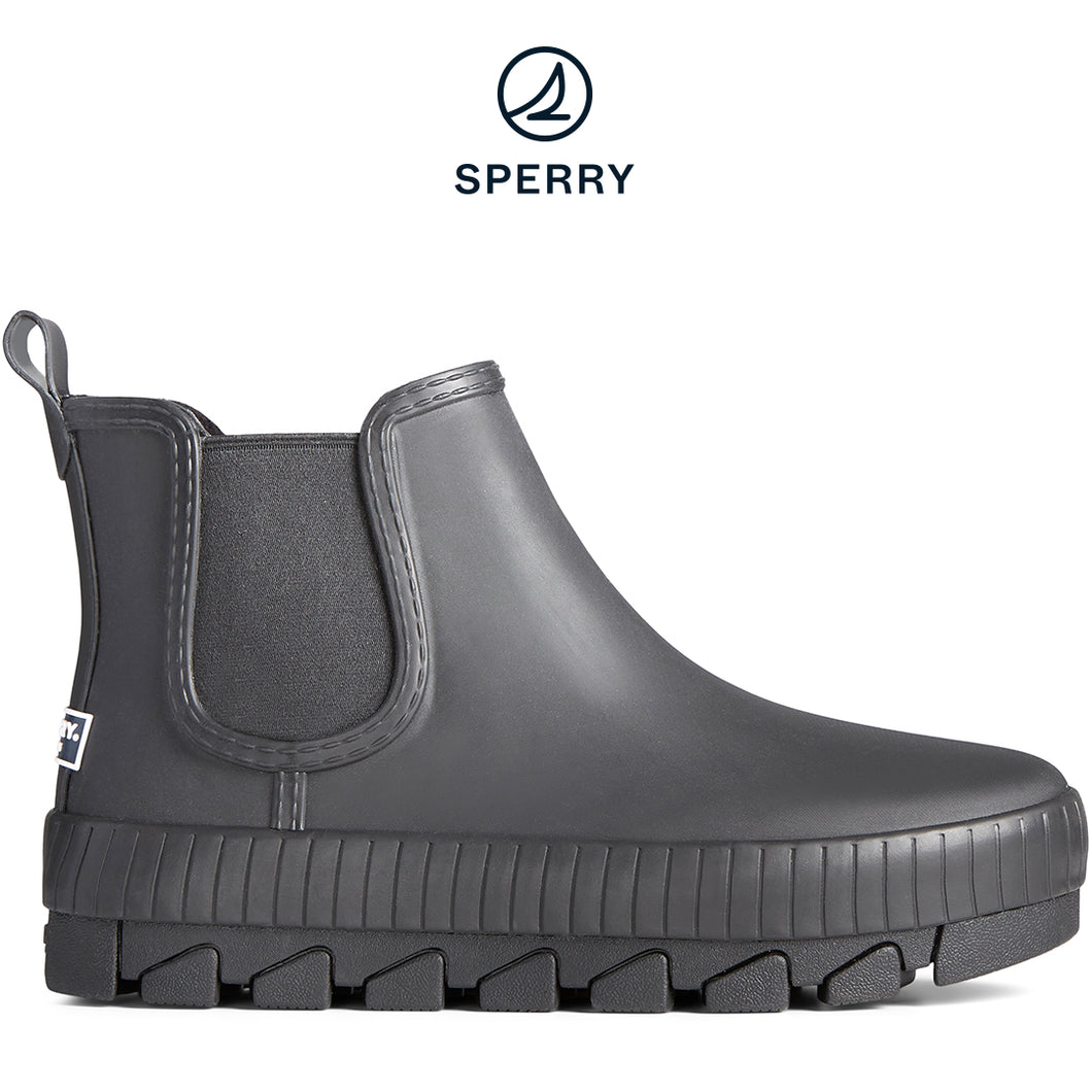 SPERRY Women's Torrent Chelsea Rain Boot - Black (STS86828)