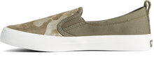 Load image into Gallery viewer, Sperry Crest Twin Gore Camo Metallic Leather Slip On Sneaker - Olive (STS86904)

