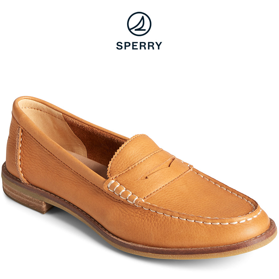 Sperry Women's Seaport Penny Leather Loafer Tan (STS86930)