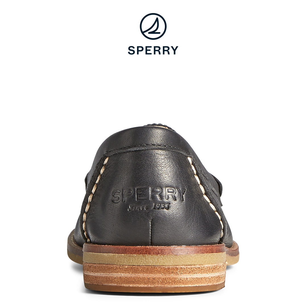 Sperry Women's Seaport Penny Leather Loafer Black (STS86931)