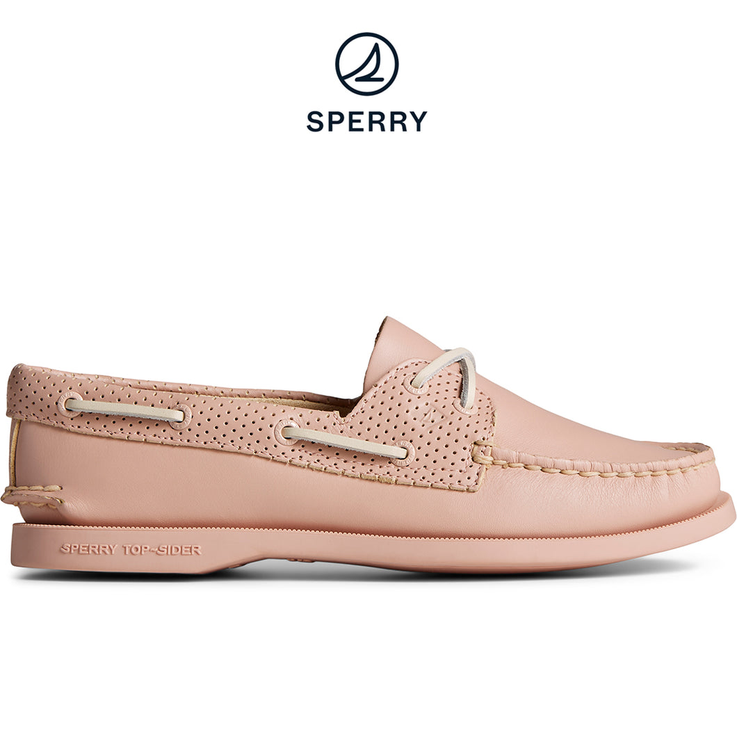 Sperry Women's Authentic Original Pin Perforated Boat Shoe - Rose (STS87113)