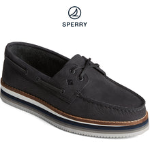 Load image into Gallery viewer, Sperry Women&#39;s Authentic Original Stacked Boat Shoe - Black (STS87116)
