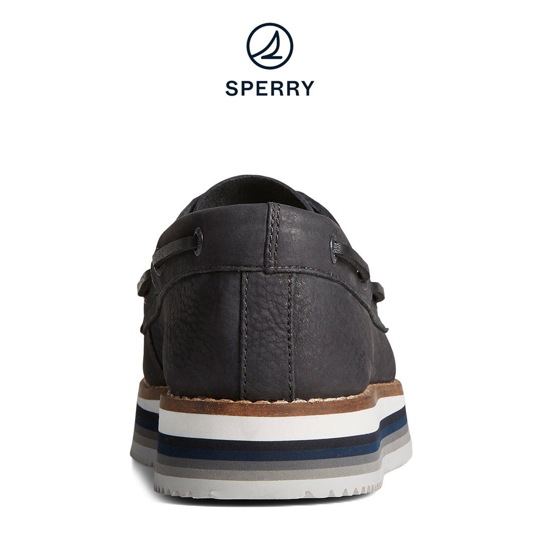 Sperry Women's Authentic Original Stacked Boat Shoe - Black (STS87116)