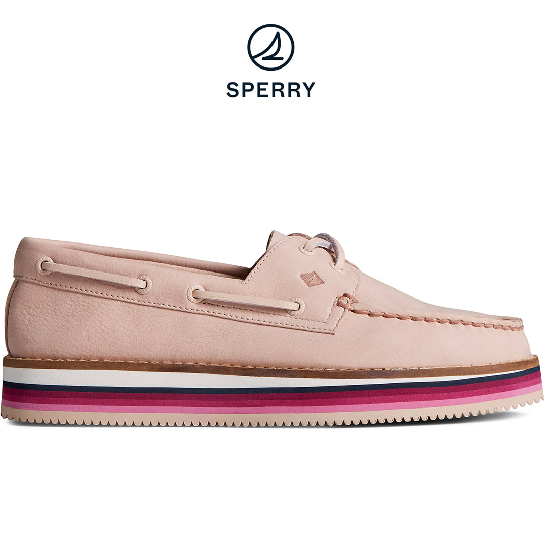 Sperry Women's Authentic Original Stacked Boat Shoe - Rose (STS87118)