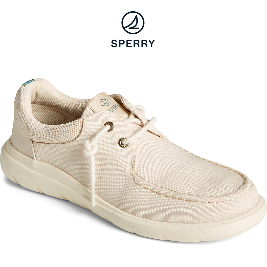 Sperry Women's Captain's Moc SeaCycled™ Sneaker - Ivory (STS87395)