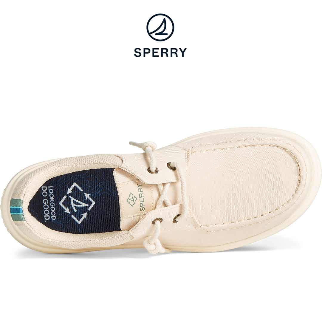 Sperry Women's Captain's Moc SeaCycled™ Sneaker - Ivory (STS87395)