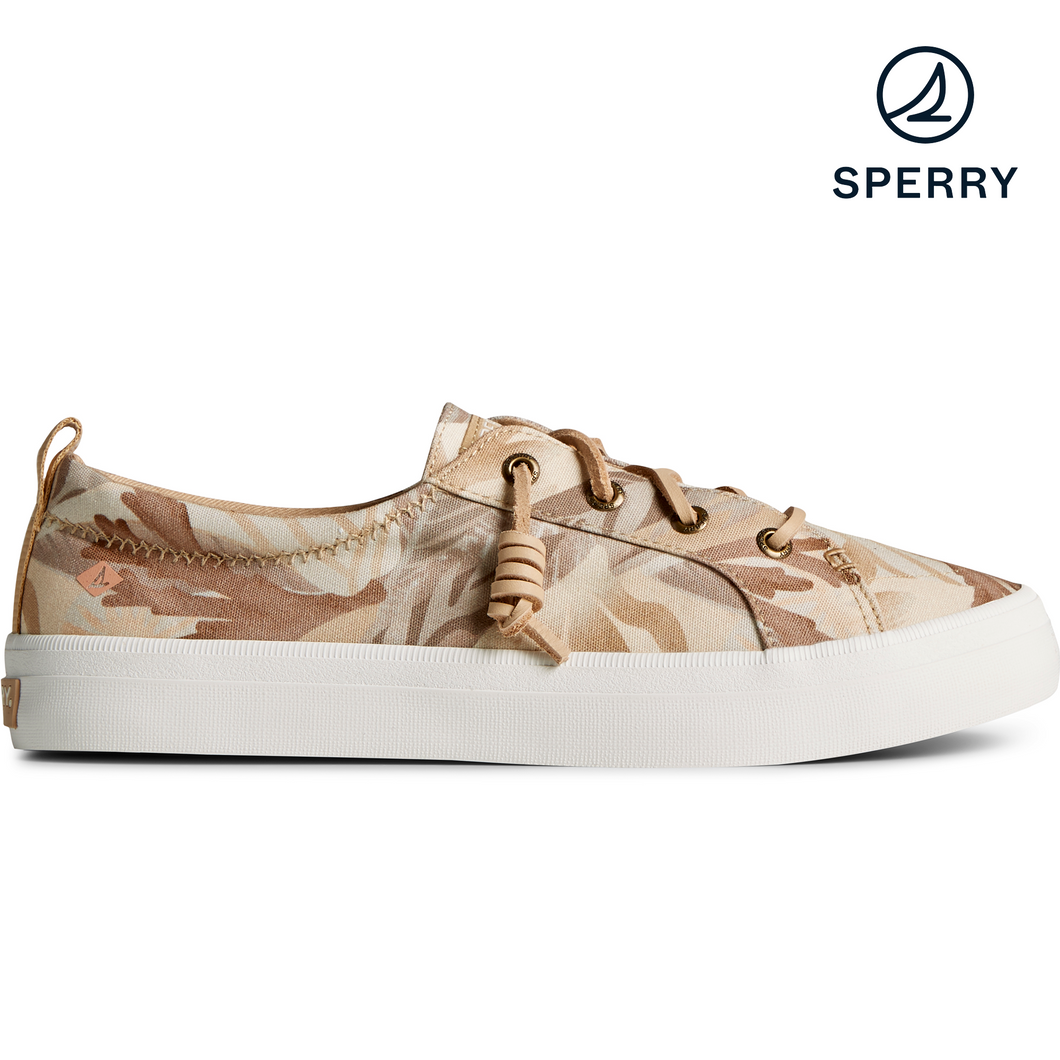 Sperry Women's Crest Vibe Coral Floral Sneaker - Tan (STS87465)