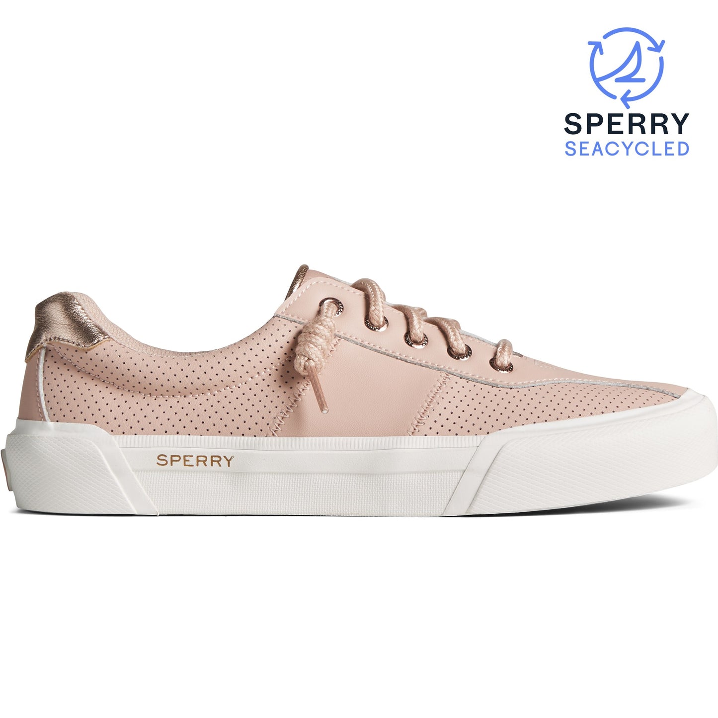 Sperry Women's SeaCycled™ Soletide Racy Metallic Sneaker - Rose (STS87590)