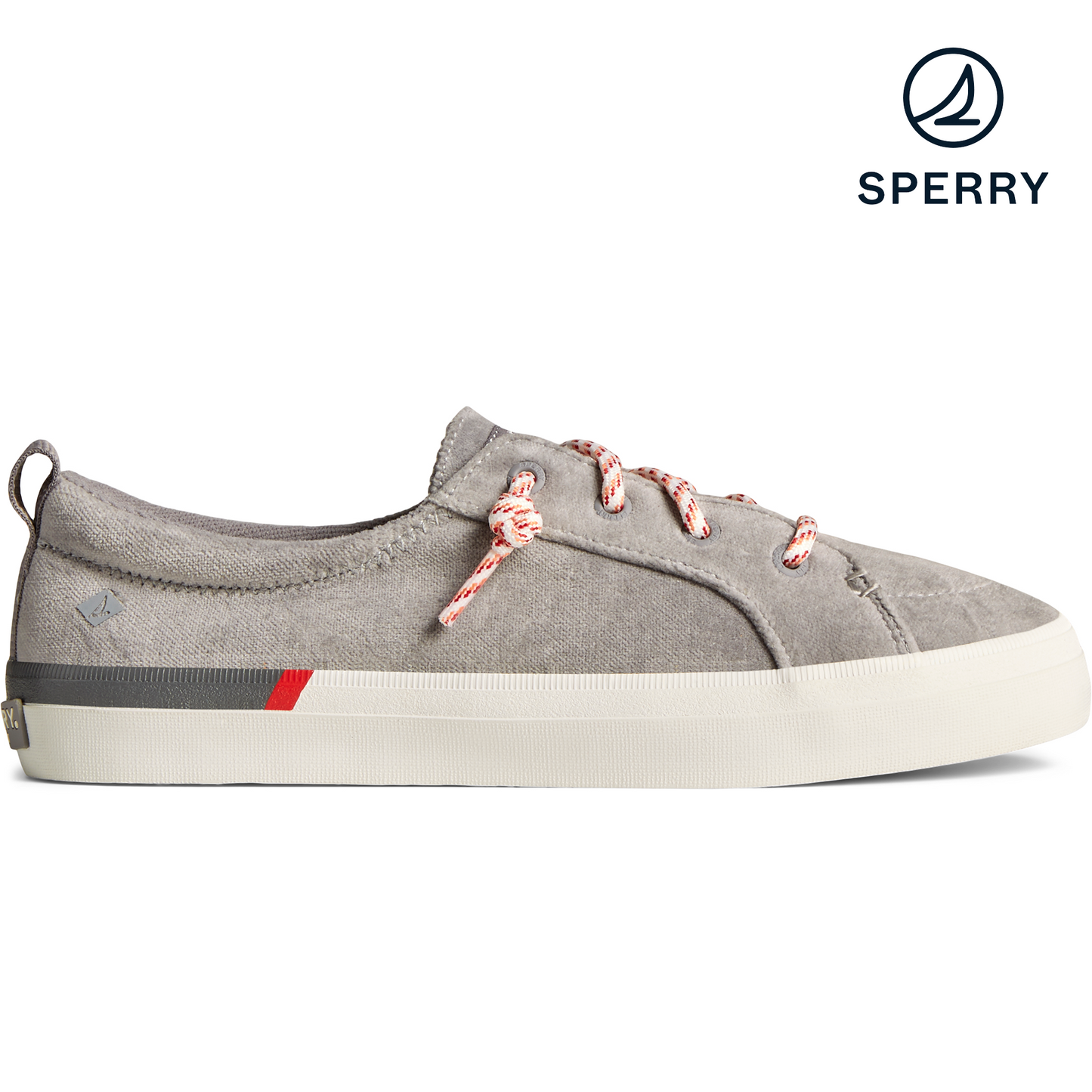 Sperry Women's Crest Vibe Brushed Cotton Sneaker - Grey (STS87857)