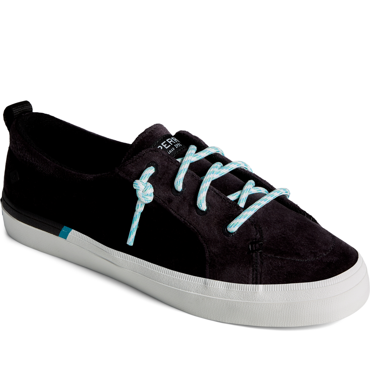 Sperry Women's Crest Vibe Brushed Cotton Sneaker - Black (STS87859)