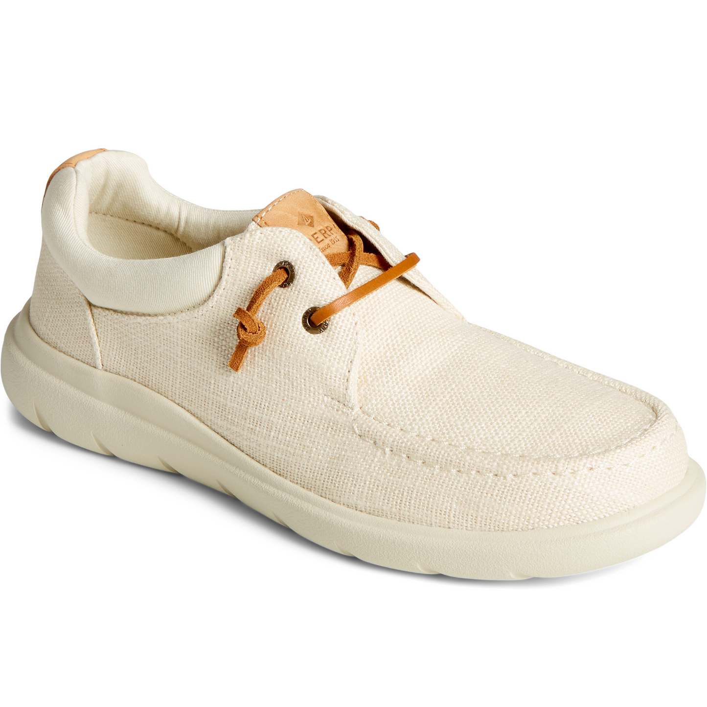 Sperry Women's Captain's Moc Hemp Slip On Sneaker - Off White (STS88239)