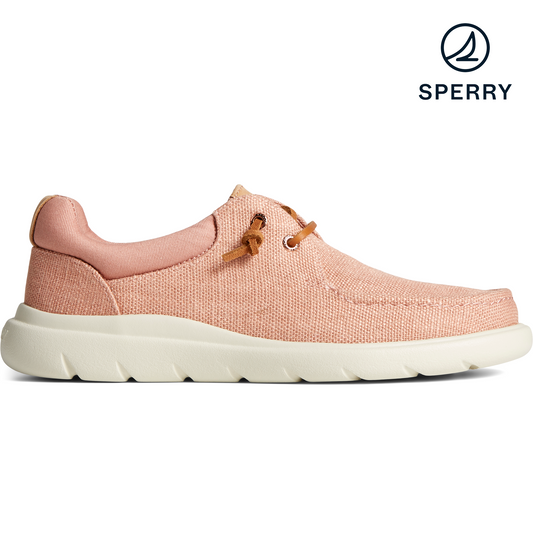 Sperry Women's Captain's Moc Hemp Slip On Sneaker - Rose (STS88242)