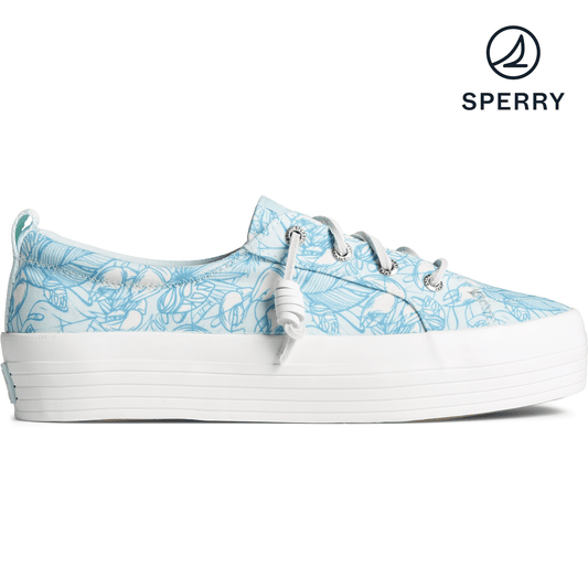 Sperry Women's Crest Vibe Resort Platform Sneaker - Blue (STS88253)