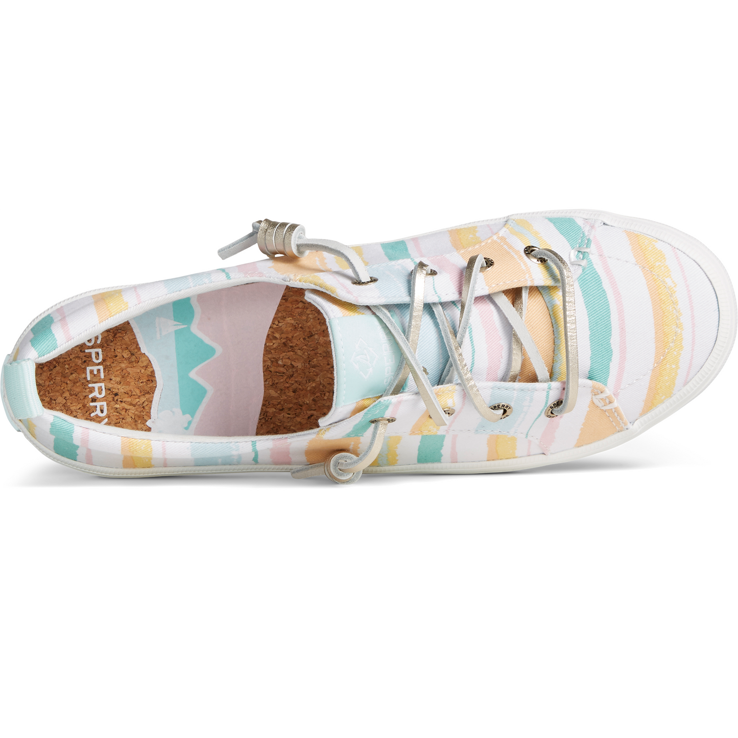 Sperry Women's Crest Vibe Resort Stripe Sneaker - Off White (STS88257)