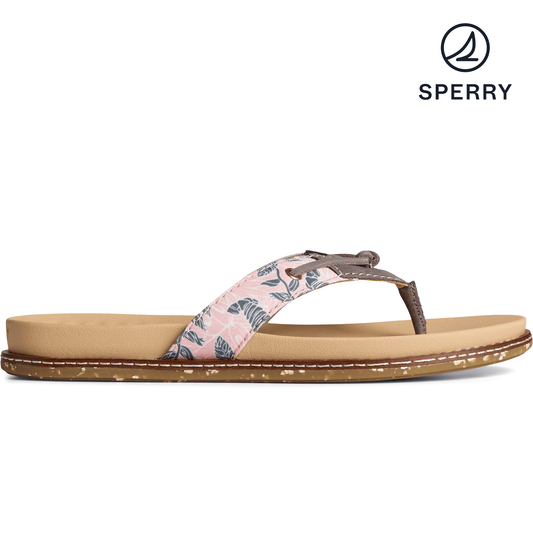 Sperry Women's Waveside Plushwave Thong Resort Stripe Flip Flop Stripe - Pink (STS88266)