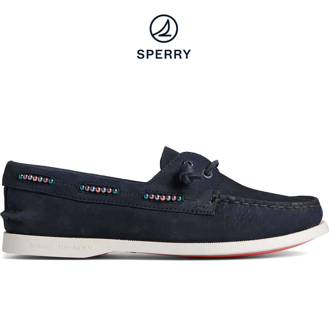Sperry Women's Authentic Original™ 2-Eye Leather Boat Shoe Navy (STS88371)