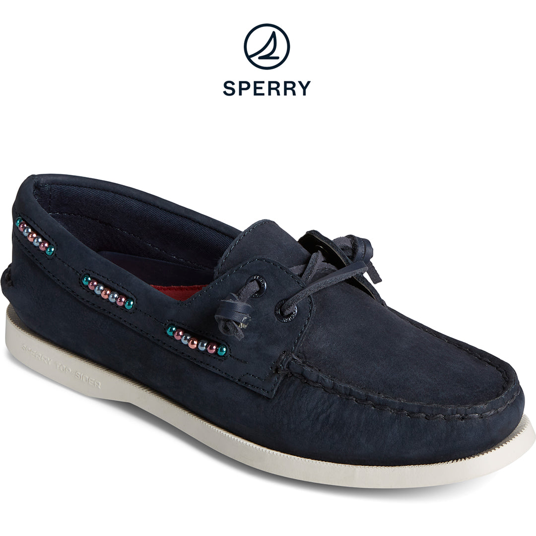 Sperry Women's Authentic Original™ 2-Eye Leather Boat Shoe Navy (STS88371)