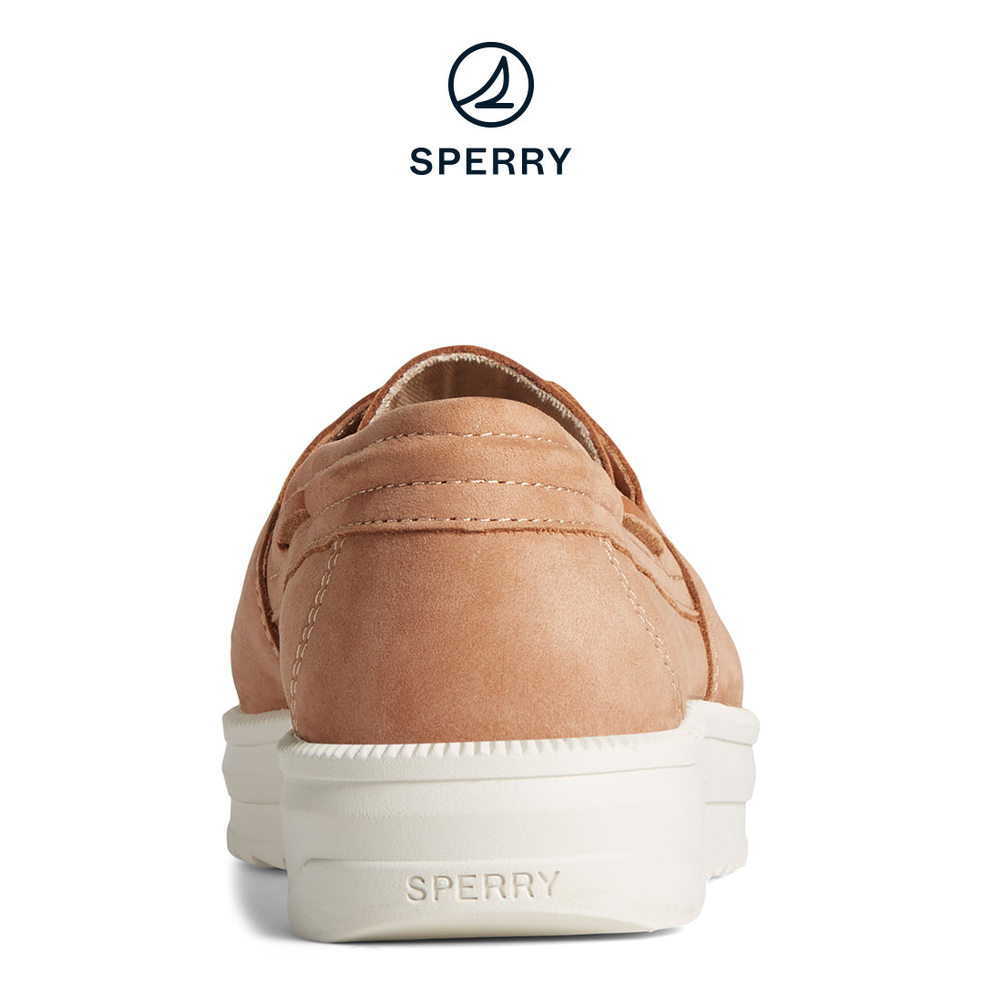 Sperry Women's Cruise Plushstep Boat Sneaker Leather Tan (STS88421)