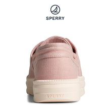Load image into Gallery viewer, Sperry Women&#39;s Cruise Plushstep Slubby Linen Boat Sneaker  Rose (STS88423)

