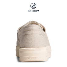 Load image into Gallery viewer, Sperry Women&#39;s Cruise Plushstep Slubby Linen Boat Sneaker  Natural (STS88424)
