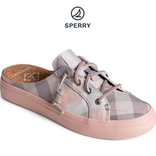 Load image into Gallery viewer, Sperry Women&#39;s SeaCycled™ Crest Vibe Gingham Mule Sneaker Grey/Pink (STS88443)
