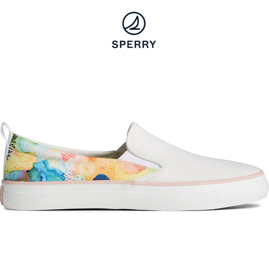 Sperry x Yellena James Women's Crest Twin Gore Slip-On Sneaker White (STS88460)