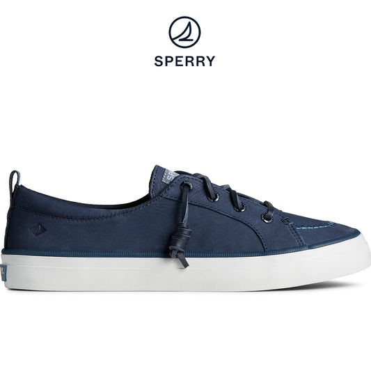 Sperry Women's Crest Vibe Washable Leather Sneaker Navy (STS88485)