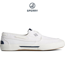 Load image into Gallery viewer, Women&#39;s Pier Wave Washed Heavy Twill Boat Sneaker White (STS88552)
