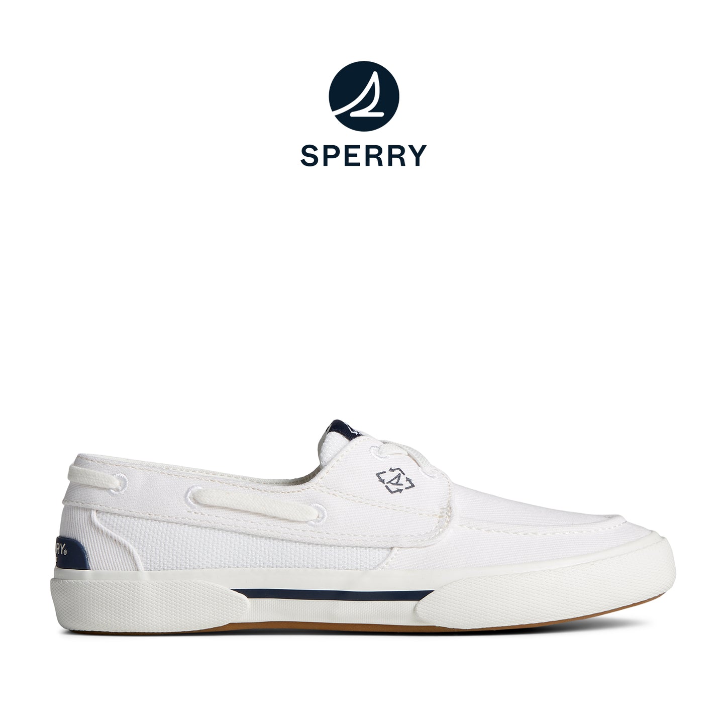 Sperry Women's Pier Wave Washed Heavy Twill Boat Sneakers - White (24F003220)
