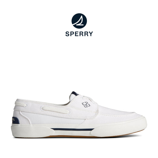 Sperry Women's Pier Wave Washed Heavy Twill Boat Sneakers - White (24F003220)