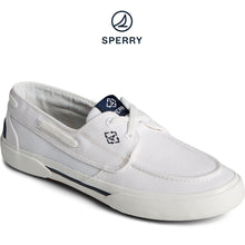 Load image into Gallery viewer, Women&#39;s Pier Wave Washed Heavy Twill Boat Sneaker White (STS88552)
