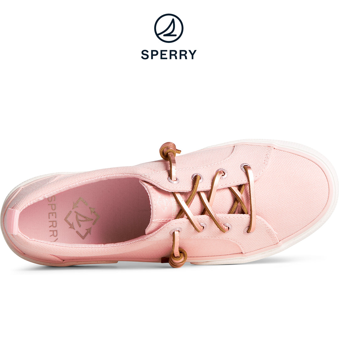 Sperry Women's Pier Wave Iridescent Sparkle Sneaker Blush (STS88554)