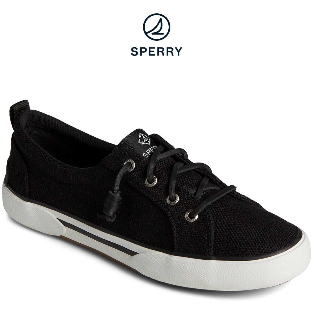 Sperry Women's SeaCycled™  Pier Wave Baja Sneaker Black (STS88565)