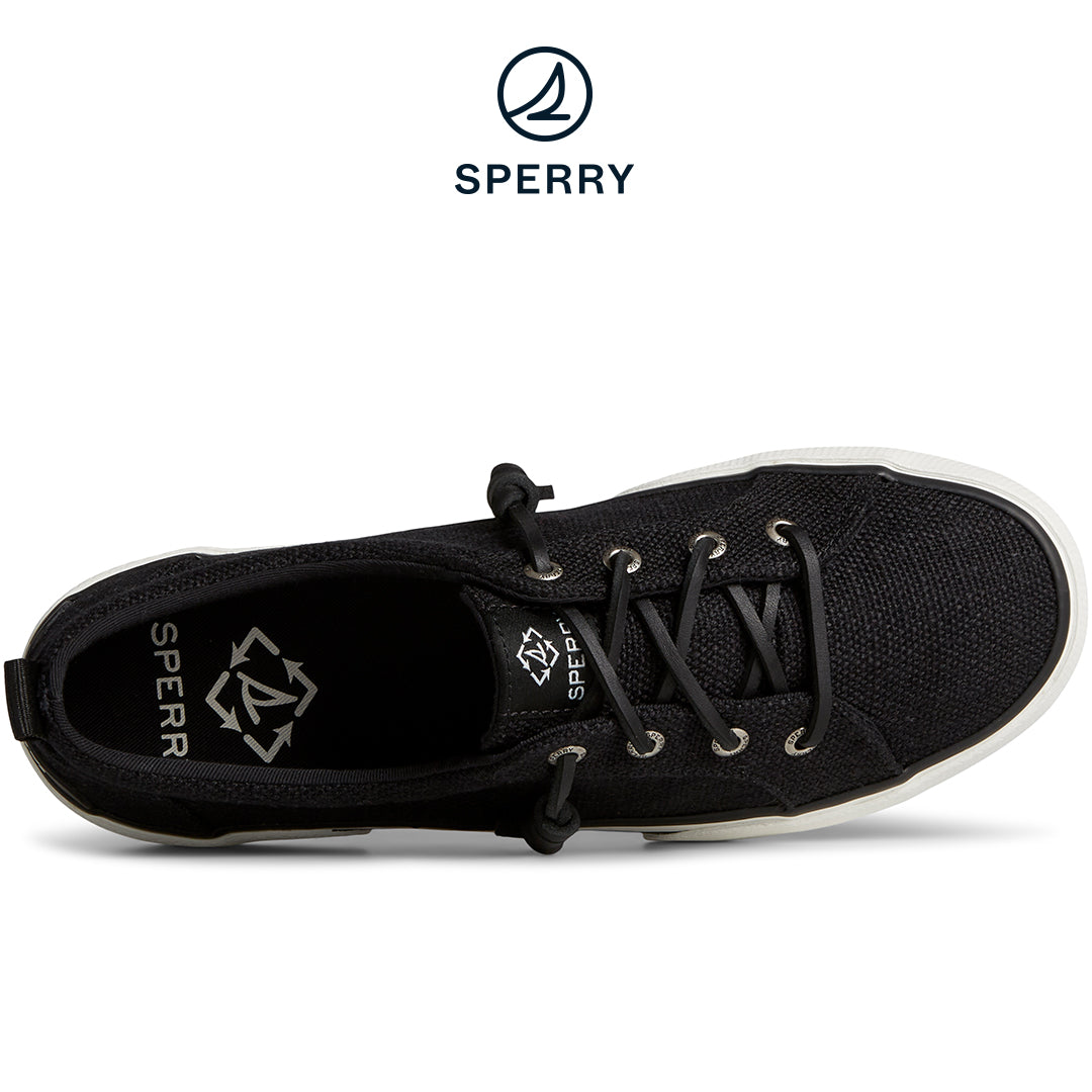 Sperry Women's SeaCycled™  Pier Wave Baja Sneaker Black (STS88565)