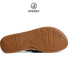 Load image into Gallery viewer, Sperry Women&#39;s Seafish Chambray Stripes Flip Flop Navy (STS88585)
