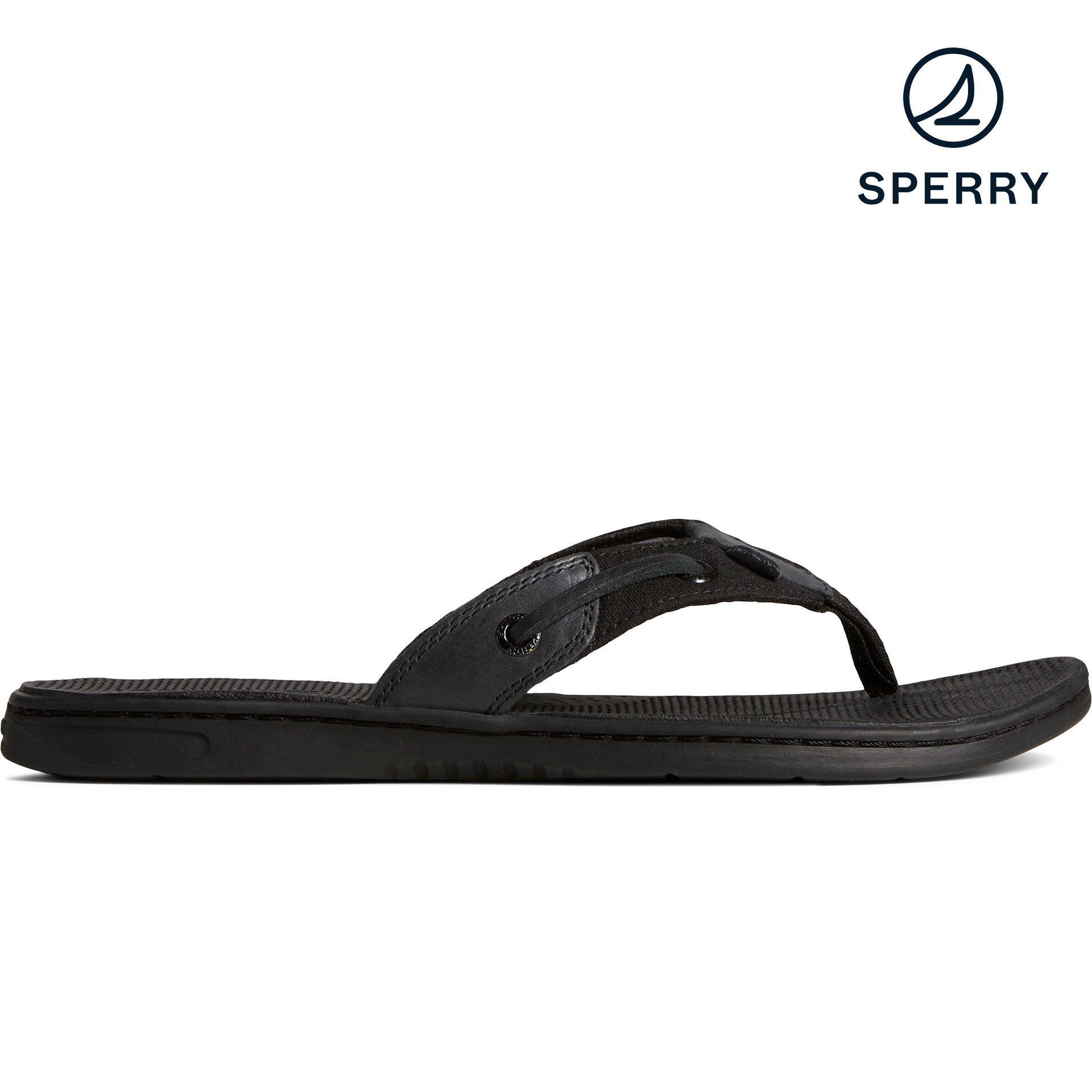 Sperry Women s Seafish Iridescent Sparkle Flip Flop Black STS88589 Complex Lifestyle Store