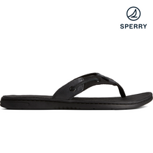 Load image into Gallery viewer, Sperry Women&#39;s Seafish Iridescent Sparkle Flip Flop Black (STS88589)
