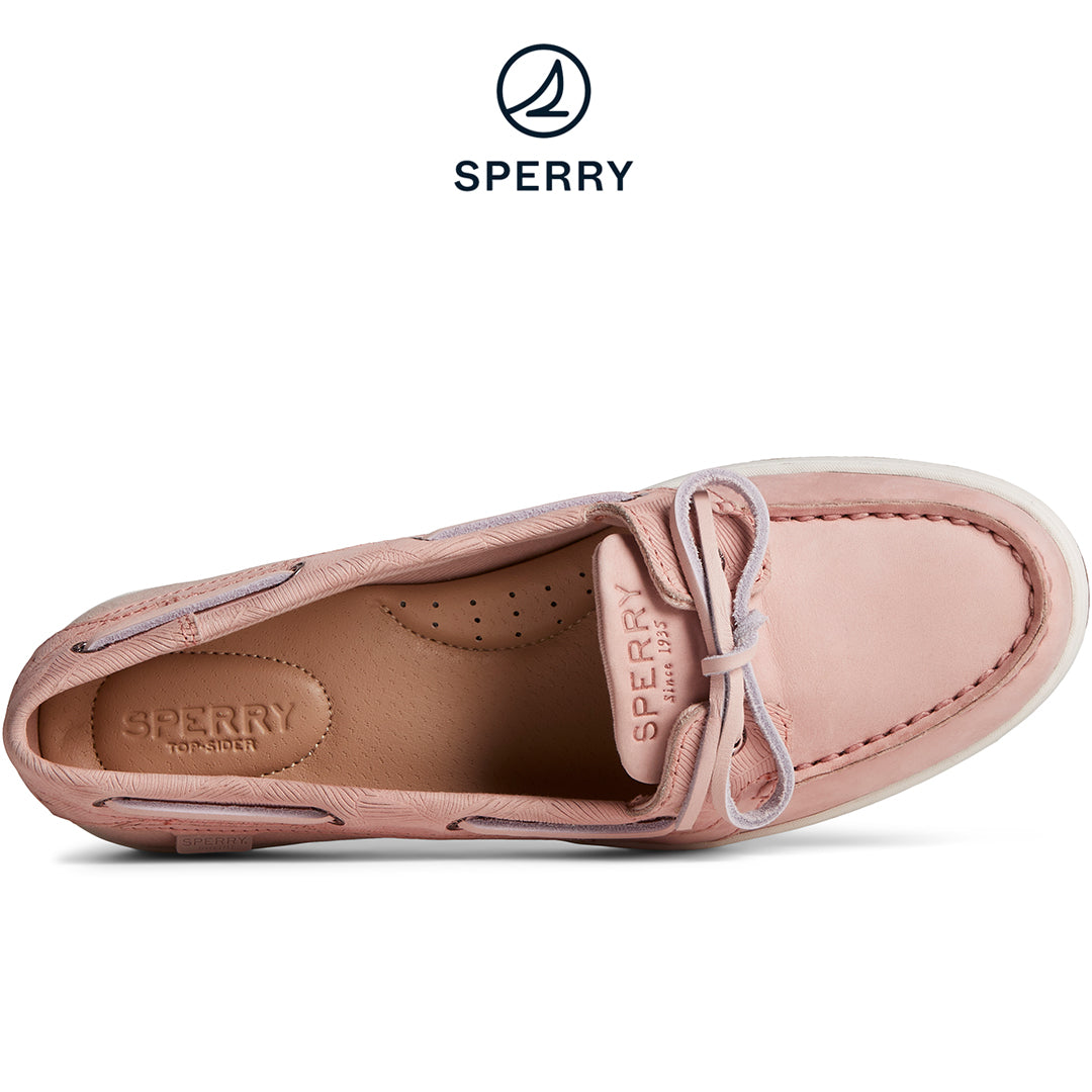 Sperry Women's Starfish Palm Emboss 1-Eye Boat Shoe Rose (STS88615)