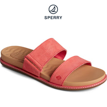 Load image into Gallery viewer, Sperry Women&#39;s Waveside PLUSHWAVE Palm Embossed Slide Sandal White Bright Pink (STS88635)
