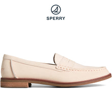 Load image into Gallery viewer, Sperry Women&#39;s Seaport Penny Caning Embossed Leather Loafer Off White (STS88647)
