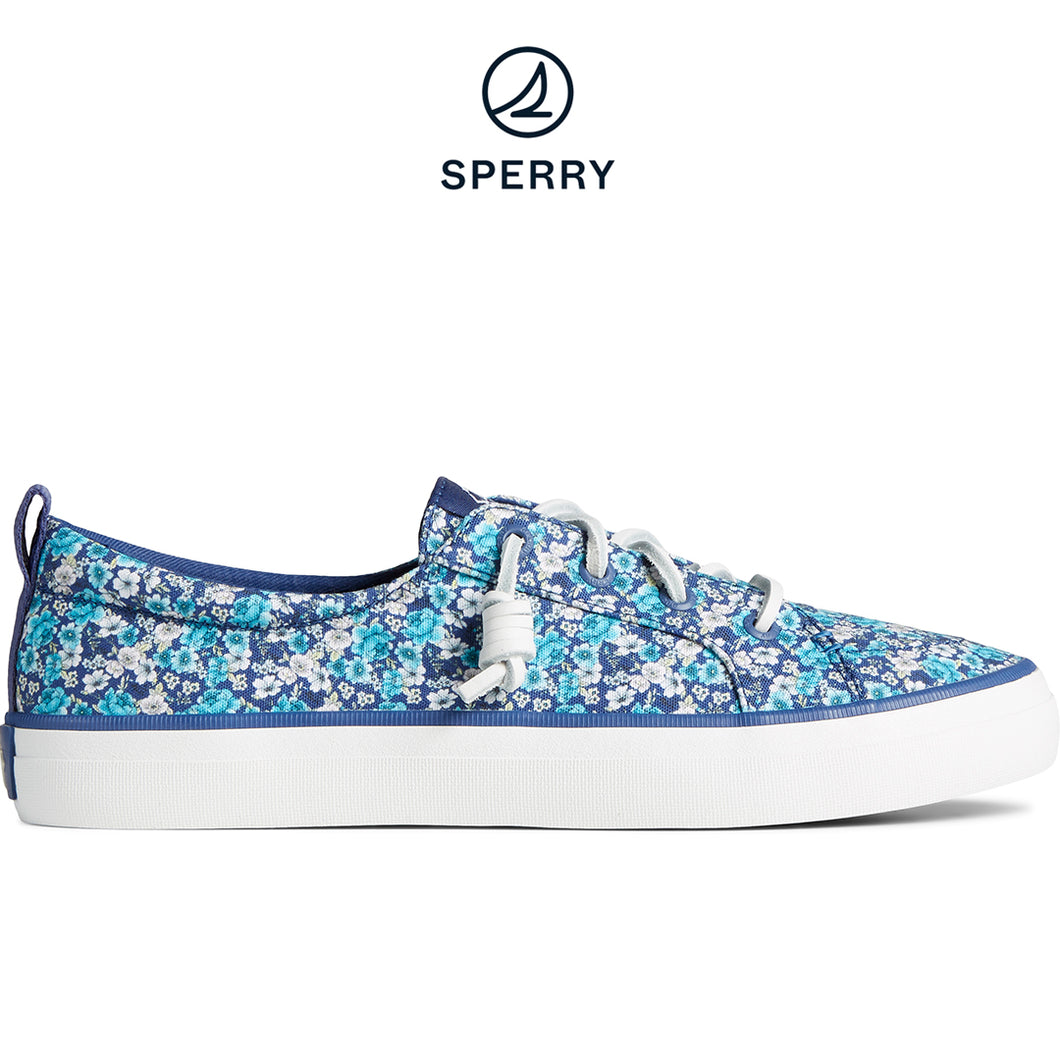 Sperry Women's SeaCycled™ Crest Vibe Floral Sneaker Navy (STS88680)
