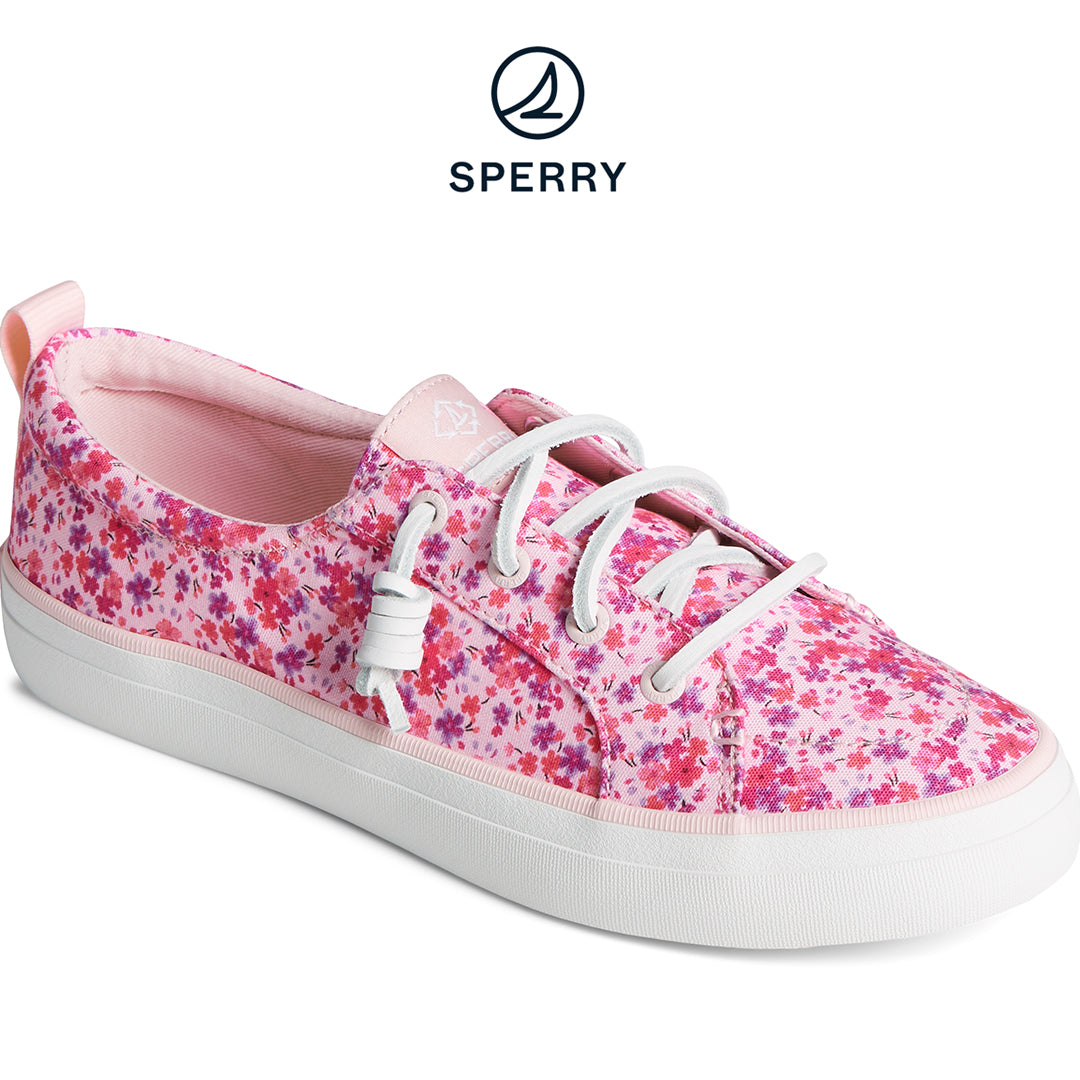 Sperry Women's SeaCycled™ Crest Vibe Floral Sneaker Pink (STS88681)