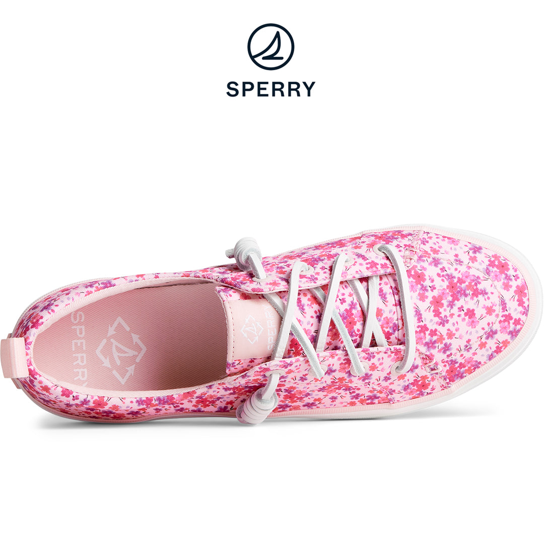 Sperry Women's SeaCycled™ Crest Vibe Floral Sneaker Pink (STS88681)