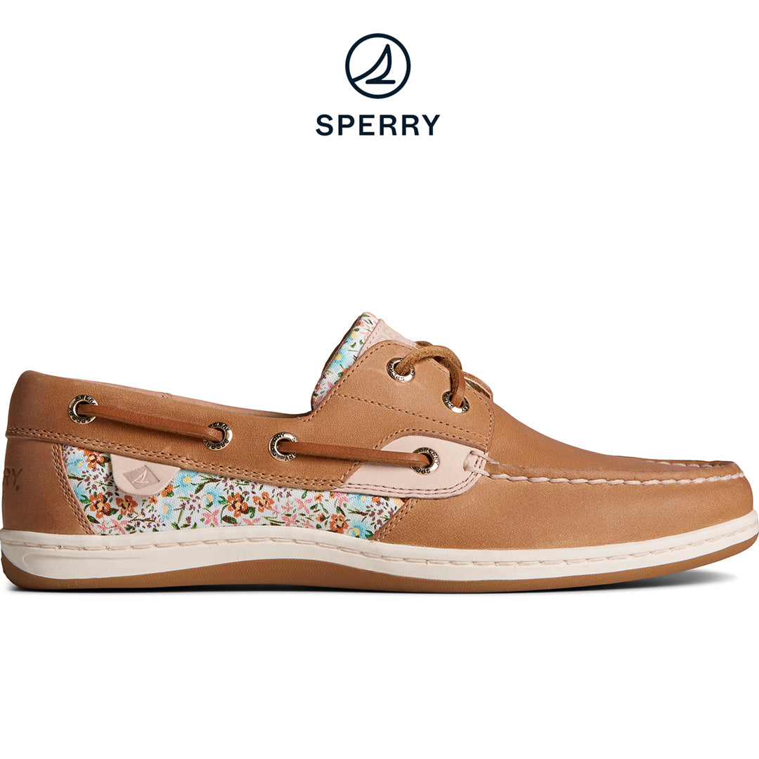 Sperry Women's Koifish Ditsy Floral Boat Shoe Tan (STS88691)