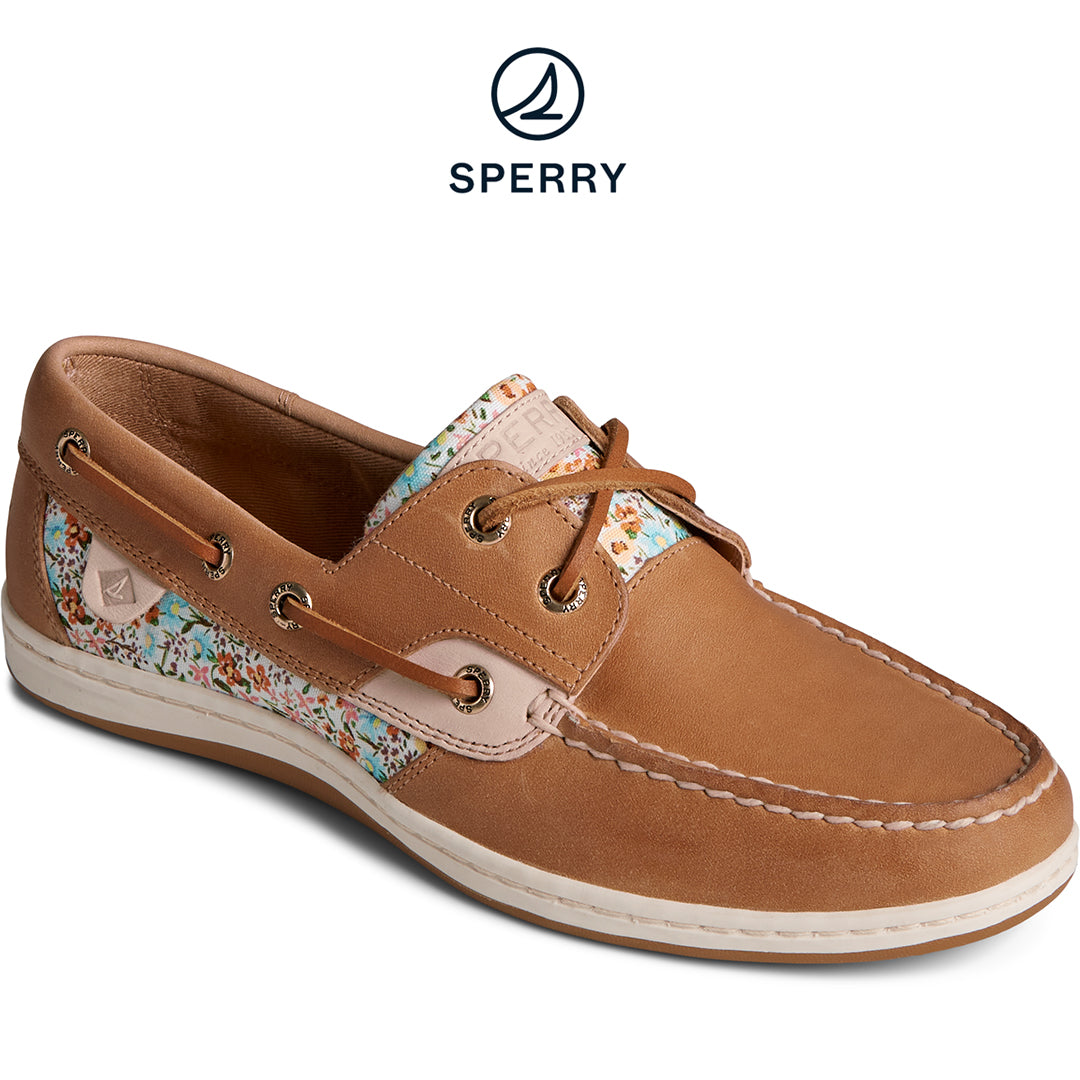 Sperry Women's Koifish Ditsy Floral Boat Shoe Tan (STS88691)